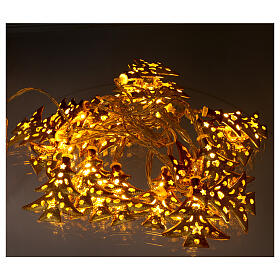 Luci di Natale: Catena 20 led bianco caldo alberi oro per interno