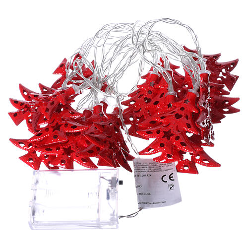 Weihnachtslichter 20 roten Leds Tannenbaum Form 6