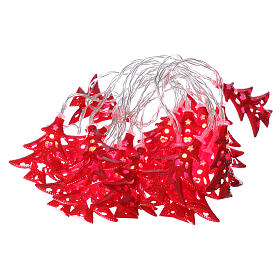 Guirlandes lumineuses de Noël: Chaîne 20 led sapins rouge usage intérieur Guirlandes lumineuses de Noël: Chaîne 20 led sapins rouge usage intérieur