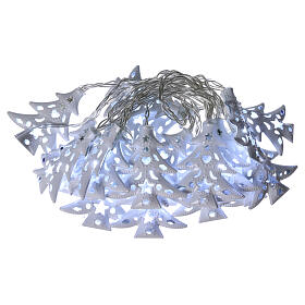 Luci di Natale: Catena luci 20 led ghiaccio alberi bianco uso interno