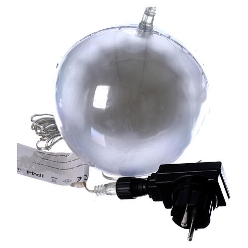 Illuminated sphere with light games 15 cm diameter ice white 4