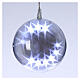 Sphère lumineuse jeux lumière 48 led diam. 15 cm glace s2
