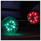 Luce natalizia sfera 48 led colorati diam. 20 cm uso interno s4