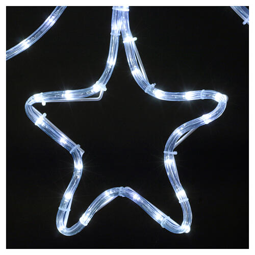 Christmas light garland with stars 576 ice white leds internal external use 7