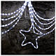 Christmas light garland with stars 576 ice white leds internal external use s2