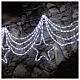 Christmas light garland with stars 576 ice white leds internal external use s4