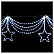 Christmas light garland with stars 576 ice white leds internal external use s6