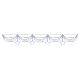 Christmas light garland with stars 576 ice white leds internal external use s8