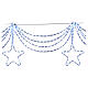 Christmas light garland with stars 576 ice white leds internal external use s9