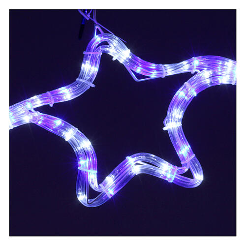 Luzes de Natal Estrelas 240 Lâmpadas LED Branco e Azul Interior/Exterior 2