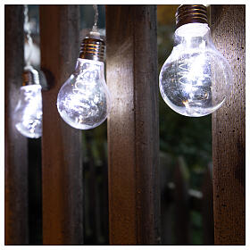 Illuminated light curtain 10 light bulbs 60 Nanoleds ice white internal and external use