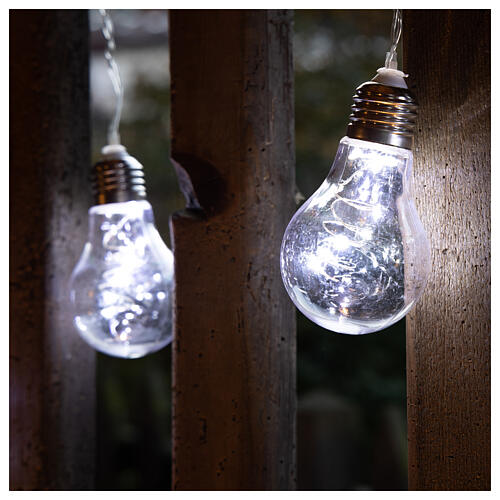 Illuminated light curtain 10 light bulbs 60 Nanoleds ice white internal and external use 4