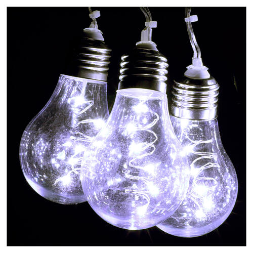 Illuminated light curtain 10 light bulbs 60 Nanoleds ice white internal and external use 7