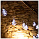 Illuminated light curtain 10 light bulbs 60 Nanoleds ice white internal and external use s3