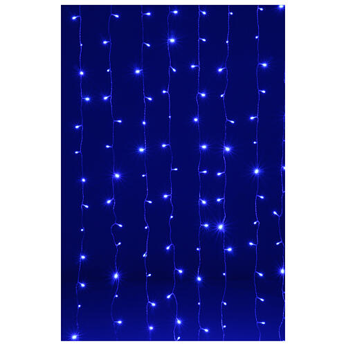 Cortina Luminosa 200 Led fusion Hielo Azul 1