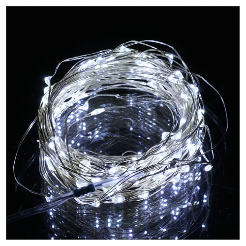 Christmas lights 100 nano leds ice white bare wire internal use 1