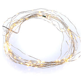Luci di Natale: Filo Luminoso 100 nano led bianco caldo uso interno