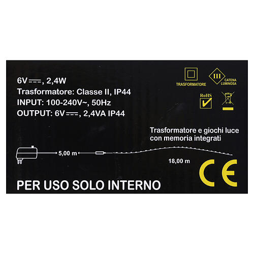 Świąteczne oświetlenie z 180 nano LED w kolorze lodowej bieli, do użytku wewnętrznego 3