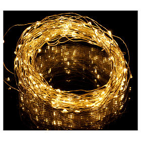 Luci di Natale: Filo luminoso 180 nano led bianco caldo solo uso interno