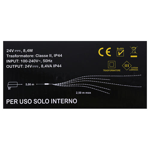 Świąteczna kaskada świetlna z 720 nano LED w ciepłym kolorze 4