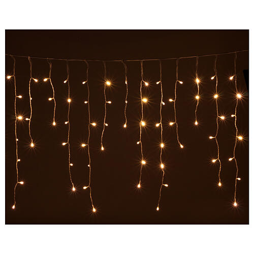 Świąteczne oświetlenie typu „stalaktyty” z 180 diodami LED w ciepłym kolorze białym 1