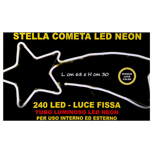 Stella luminosa  240 led luce calda tubo led neon 8