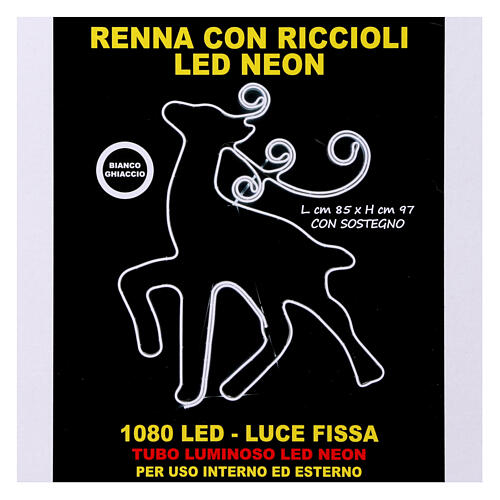Luce Renna 180 led Ghiaccio tubo neon interno esterno 8