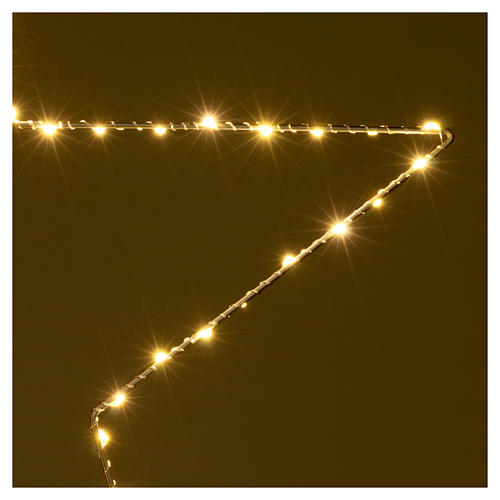 Decoración Navideña estrella luminosa 80 LED amarillo INTERIOR corriente 60x60 cm 3