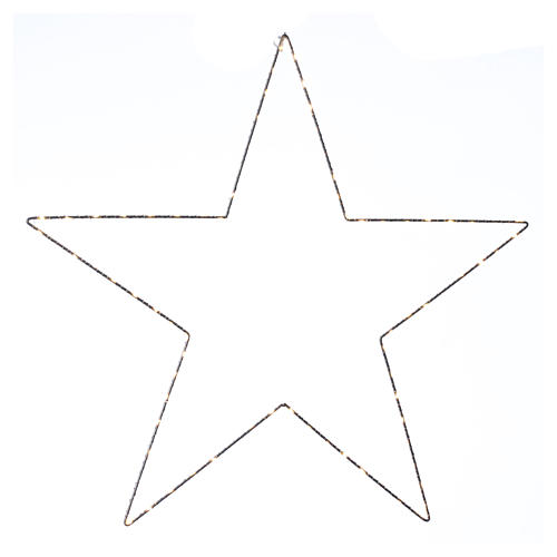 Décoration Noël étoile lumineuse 80 led blanc froid INTÉRIEUR courant 60x60 cm 1