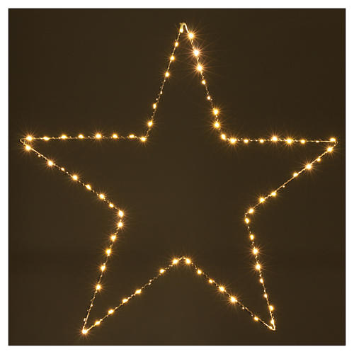 Décoration Noël étoile lumineuse 80 led blanc froid INTÉRIEUR courant 60x60 cm 2