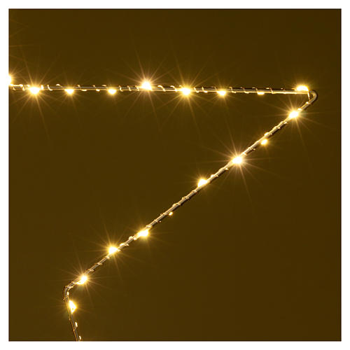 Decorazione Natalizia stella luminosa 80 LED gialloINTERNO corrente 60X60 cm 3