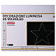 Decorazione Natalizia stella luminosa 80 LED gialloINTERNO corrente 60X60 cm s5