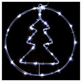 Luces de Navidad: Árbol de Navidad luminoso 24 mini LED blanco frío INTERIOR batería Luces de Navidad: Árbol de Navidad luminoso 24 mini LED blanco frío INTERIOR batería