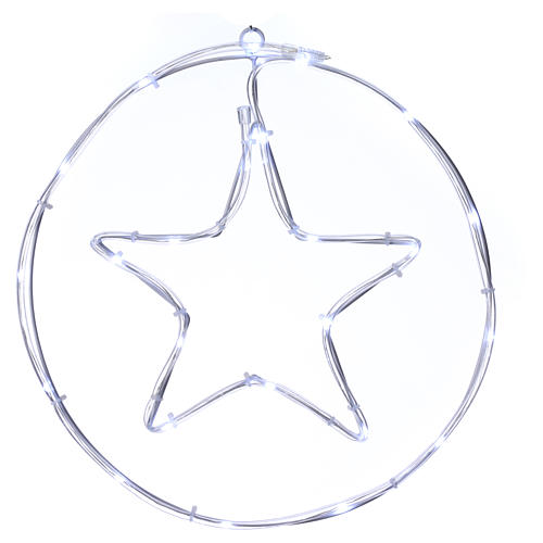 Bright Christmas star 24 micro LEDS cold white internal use with batteries 1