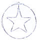 Bright Christmas star 24 micro LEDS cold white internal use with batteries s1
