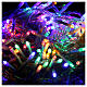 Bright Christmas cable 240 leds multicoloured with memory and timer external use with batteries s3