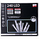 Bright Christmas cable 240 leds multicoloured with memory and timer external use with batteries s5