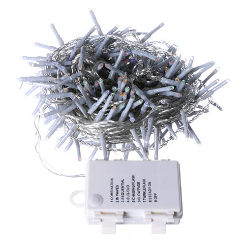 Pisca pisca de Natal 240 Leds multicolores memória e temporizador EXTERIOR pilhas 4