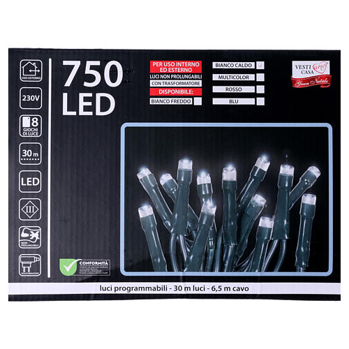 Christmas lights 750 red LEDS not programmable internal and external use 5