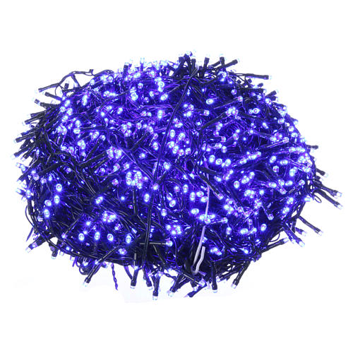 Pisca-pisca de Natal 1500 Lâmpadas LED cor Azul Interior/Exterior Programável 1