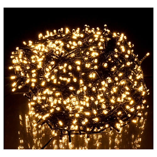 Pisca-pisca de Natal 1500 Lâmpadas LED cor Branco-Quente Interior/Exterior Programável 2