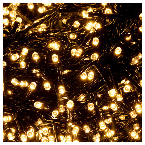 Pisca-pisca de Natal 1500 Lâmpadas LED cor Branco-Quente Interior/Exterior Programável 3
