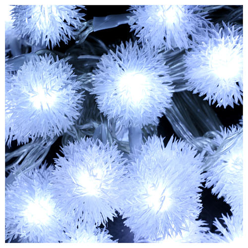 Luces Navideñas copo de nieve 40 LED blanco frío programables corriente 3