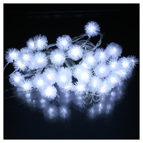 Christmas lights snow flake 40 LEDS cold white programmable with electric power 2