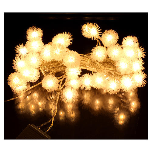 Christmas lights snow flake 40 LEDS warm white programmable with electric power 2