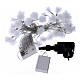 Christmas lights snow flake 40 LEDS warm white programmable with electric power s4