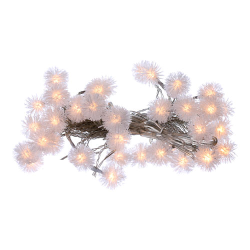 Christmas lights snow flake 40 LEDS warm white programmable with electric power 1