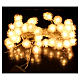 Christmas lights snow flake 40 LEDS warm white programmable with electric power s2