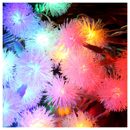 Christmas cable snow flakes 40 LEDS multicoloured programmable with electric power 3