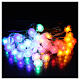 Éclairage Noël flocons de neige 40 LED multicolores programmable courant s2